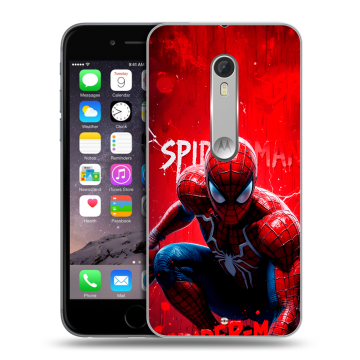 Пластиковый чехол на Motorola Moto X Style с принтом Spiderman Человек паук Пластиковый чехол на Motorola Moto X Style с принтом Spiderman Человек паук
