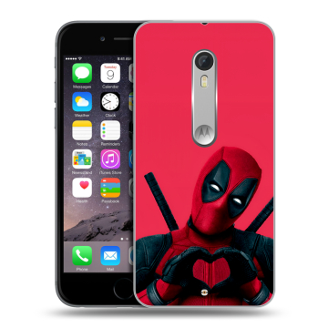 Пластиковый чехол на Motorola Moto X Style с принтом Дедпул Deadpool