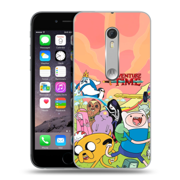 Пластиковый чехол на Motorola Moto X Style с принтом Adventure time Время приключений Пластиковый чехол на Motorola Moto X Style с принтом Adventure time Время приключений