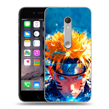 Пластиковый чехол на Motorola Moto X Style с принтом Аниме Наруто Naruto