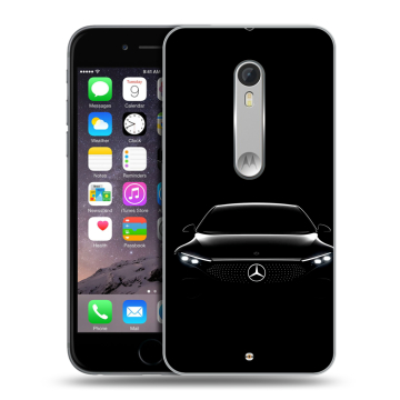 Пластиковый чехол на Motorola Moto X Style с принтом Mercedes Мерседес