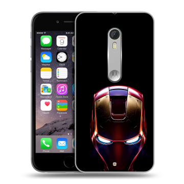 Пластиковый чехол на Motorola Moto X Style с принтом IronMan Железный человек
