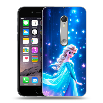 Пластиковый чехол на Motorola Moto X Style с принтом Холодное сердце Frozen