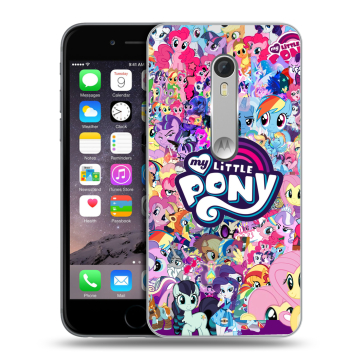 Пластиковый чехол на Motorola Moto X Style с принтом My little pony Дружба чудо