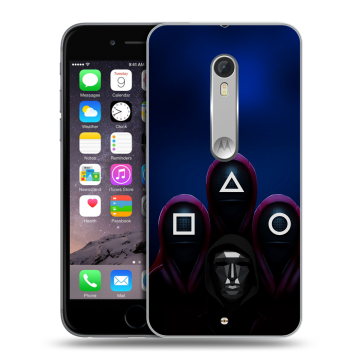 Пластиковый чехол на Motorola Moto X Style с принтом Игра Кальмара Пластиковый чехол на Motorola Moto X Style с принтом Игра Кальмара