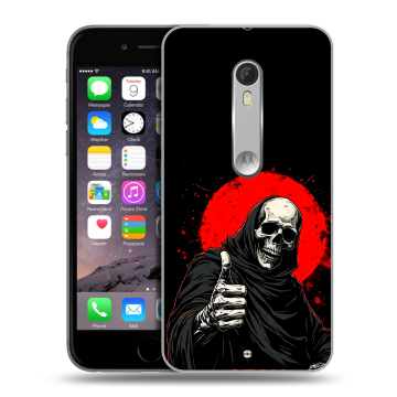 Пластиковый чехол на Motorola Moto X Style с принтом смешной скелет Пластиковый чехол на Motorola Moto X Style с принтом смешной скелет