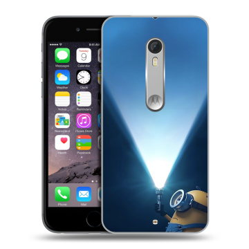 Пластиковый чехол на Motorola Moto X Style с принтом Миньоны