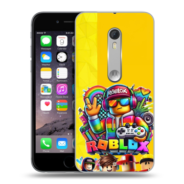 Пластиковый чехол на Motorola Moto X Style с принтом Roblox Роблокс