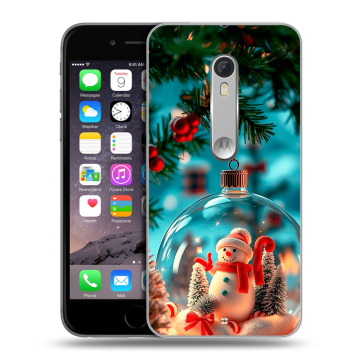 Пластиковый чехол на Motorola Moto X Style с принтом Новый год Пластиковый чехол на Motorola Moto X Style с принтом Новый год