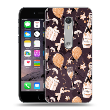 Пластиковый чехол на Motorola Moto X Style с принтом Новый год Пластиковый чехол на Motorola Moto X Style с принтом Новый год