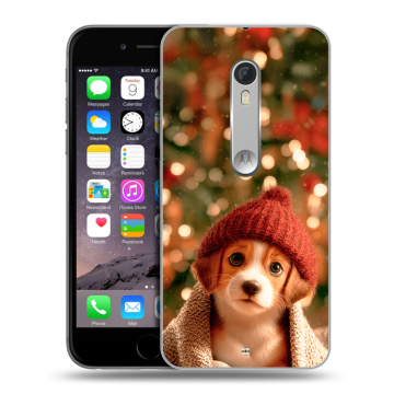 Пластиковый чехол на Motorola Moto X Style с принтом Новый год