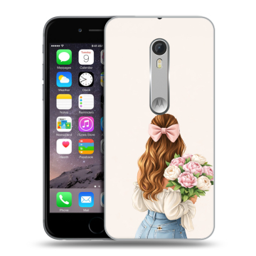 Пластиковый чехол на Motorola Moto X Style с принтом женский