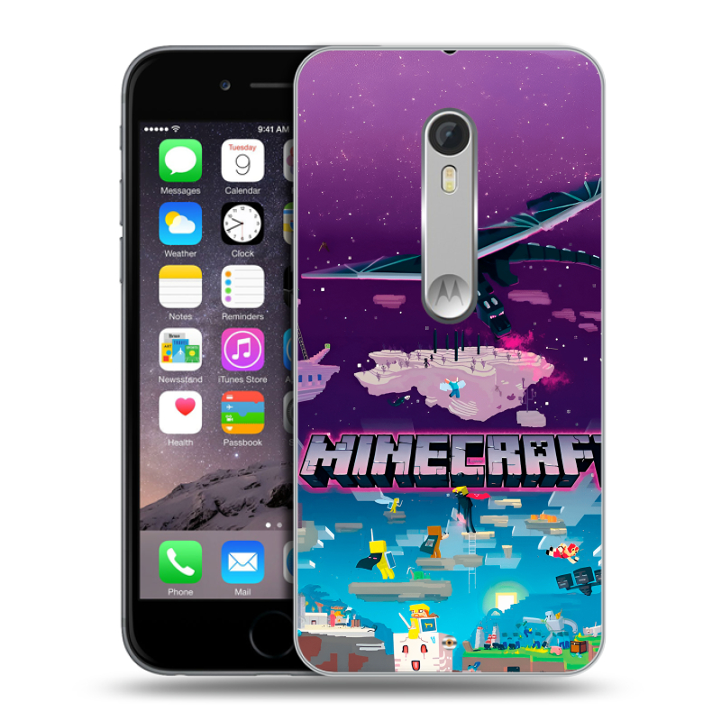 Пластиковый чехол на Motorola Moto X Style с принтом Майнкрафт Minecraft Пластиковый чехол на Motorola Moto X Style с принтом Майнкрафт Minecraft