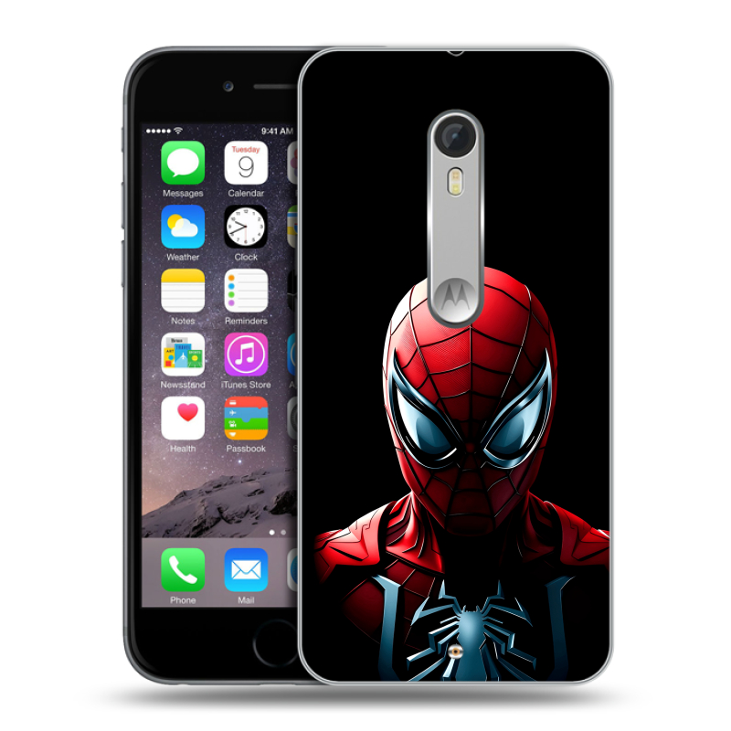 Пластиковый чехол на Motorola Moto X Style с принтом Spiderman Человек паук Пластиковый чехол на Motorola Moto X Style с принтом Spiderman Человек паук