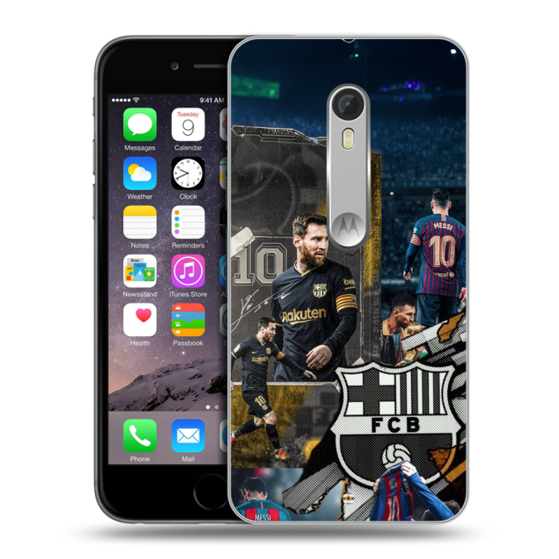 Пластиковый чехол на Motorola Moto X Style с принтом Messi Barcelona Пластиковый чехол на Motorola Moto X Style с принтом Messi Barcelona