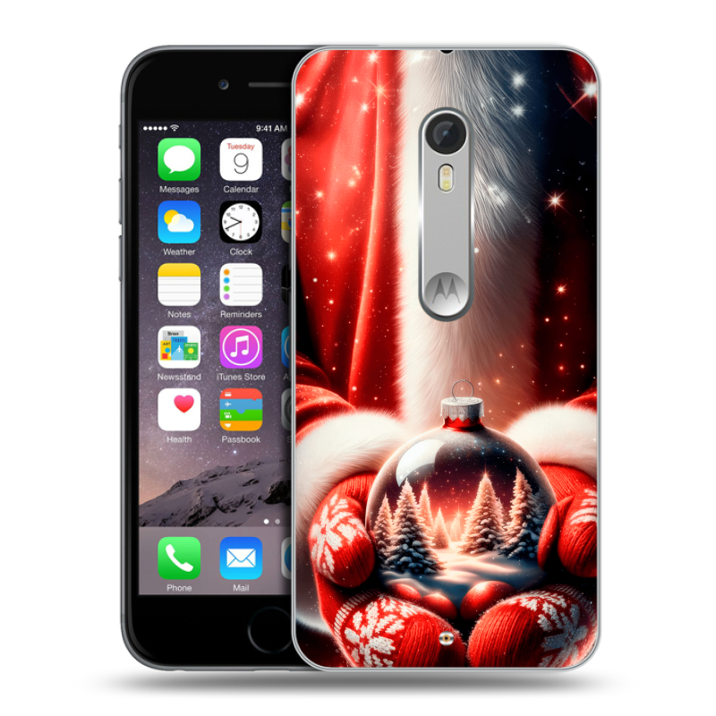Пластиковый чехол на Motorola Moto X Style с принтом Новый год Пластиковый чехол на Motorola Moto X Style с принтом Новый год