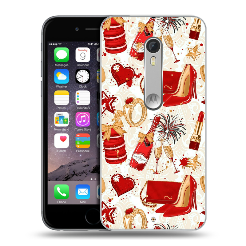 Пластиковый чехол на Motorola Moto X Style с принтом Новый год Пластиковый чехол на Motorola Moto X Style с принтом Новый год