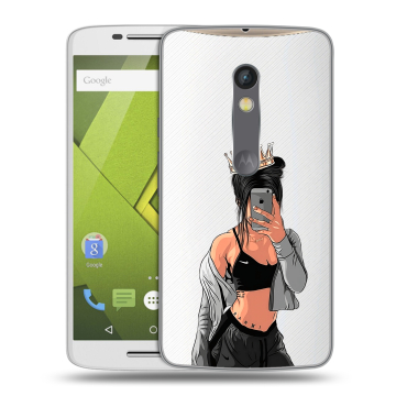 Пластиковый чехол на Motorola Moto X Play с принтом Женские принты