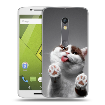 Пластиковый чехол на Motorola Moto X Play с принтом Коты