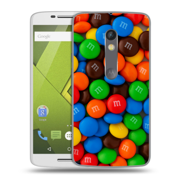 Пластиковый чехол на Motorola Moto X Play с принтом Конфеты