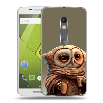 Пластиковый чехол на Motorola Moto X Play с принтом Сова