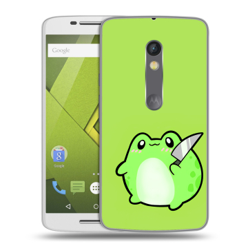 Пластиковый чехол на Motorola Moto X Play с принтом Лягушенок