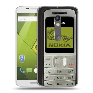 Пластиковый чехол на Motorola Moto X Play с принтом Ретро Нокия