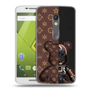 Пластиковый чехол на Motorola Moto X Play с принтом Луи робот