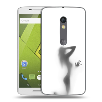 Пластиковый чехол на Motorola Moto X Play с принтом Силуэт