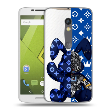 Пластиковый чехол на Motorola Moto X Play с принтом Луи робот