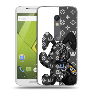 Пластиковый чехол на Motorola Moto X Play с принтом Луи робот