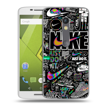 Пластиковый чехол на Motorola Moto X Play с принтом Найк