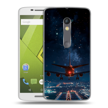 Пластиковый чехол на Motorola Moto X Play с принтом самолет