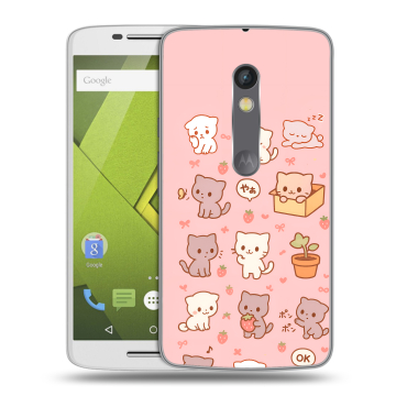 Пластиковый чехол на Motorola Moto X Play с принтом Hello Kitty Хелоу Кити