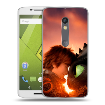 Пластиковый чехол на Motorola Moto X Play с принтом Как приручить дракона