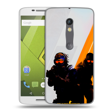 Пластиковый чехол на Motorola Moto X Play с принтом Контер страйк Counter strike