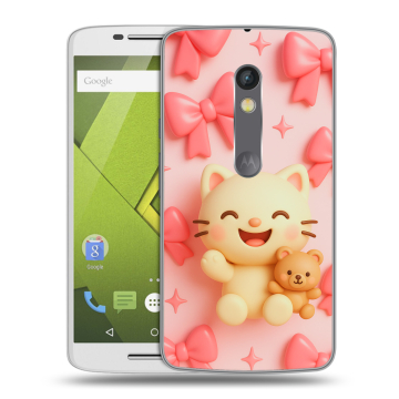 Пластиковый чехол на Motorola Moto X Play с принтом для девочек