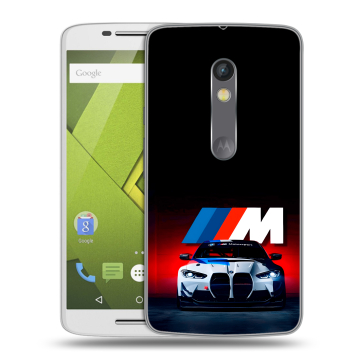Пластиковый чехол на Motorola Moto X Play с принтом БМВ BMW