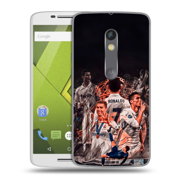 Пластиковый чехол на Motorola Moto X Play с принтом Реал Роналдо Real Ronaldo