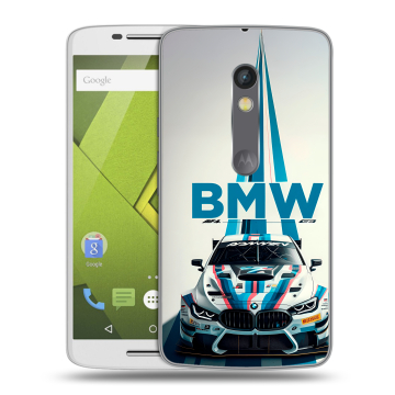 Пластиковый чехол на Motorola Moto X Play с принтом БМВ BMW