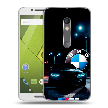 Пластиковый чехол на Motorola Moto X Play с принтом БМВ BMW