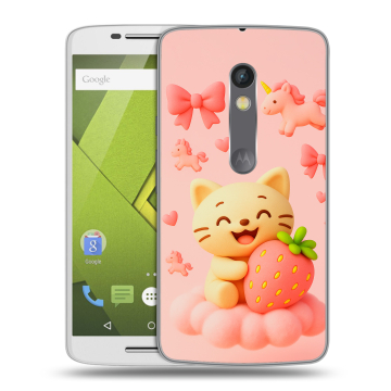 Пластиковый чехол на Motorola Moto X Play с принтом для девочек