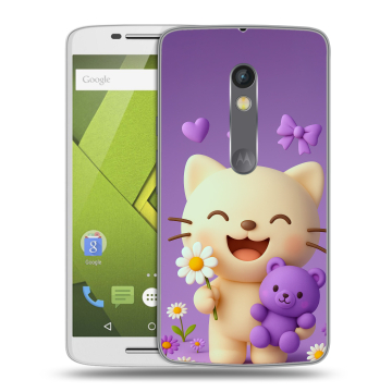 Пластиковый чехол на Motorola Moto X Play с принтом для девочек