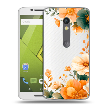 Пластиковый чехол на Motorola Moto X Play с принтом Цветы принт Пластиковый чехол на Motorola Moto X Play с принтом Цветы принт
