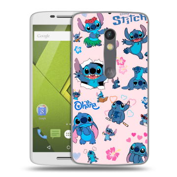 Пластиковый чехол на Motorola Moto X Play с принтом Лило и Стич
