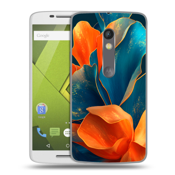 Пластиковый чехол на Motorola Moto X Play с принтом Цветы Пластиковый чехол на Motorola Moto X Play с принтом Цветы