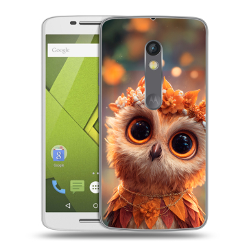 Пластиковый чехол на Motorola Moto X Play с принтом Милая сова Пластиковый чехол на Motorola Moto X Play с принтом Милая сова