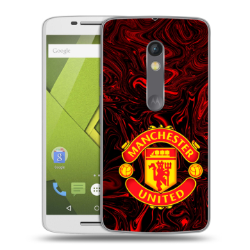Пластиковый чехол на Motorola Moto X Play с принтом Manchester United Пластиковый чехол на Motorola Moto X Play с принтом Manchester United
