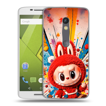 Пластиковый чехол на Motorola Moto X Play с принтом Labubu Лабубу