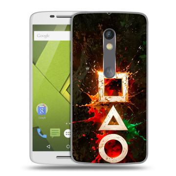 Пластиковый чехол на Motorola Moto X Play с принтом Squid Game Игра кальмара